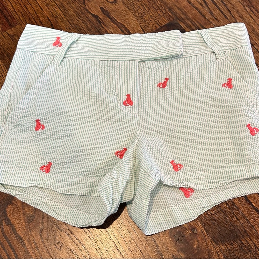 J.Crew seersucker City Fit Lobster size 2